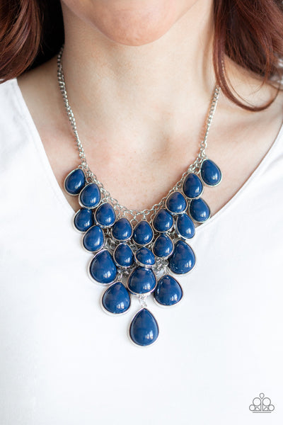 Paparazzi Accessories Shop Til You TEARDROP - Blue Necklace & Earrings 