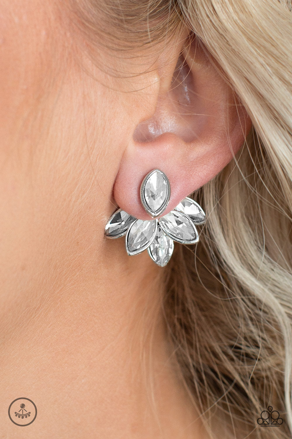 Paparazzi Accessories Fanciest Of Them All - White Earrings 