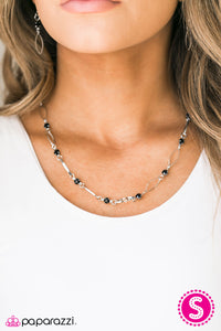 Paparazzi Accessories Time Is Of The Essence - Black Necklace & Earrings 