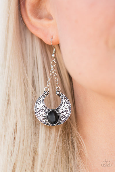 Paparazzi Accessories Anasazi Sands - Black Earrings 