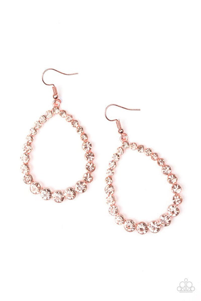 Paparazzi Accessories Rise and Sparkle! - Copper Earrings 