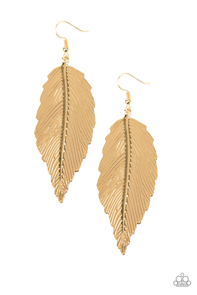 Paparazzi Accessories Lookin For A FLIGHT - Gold Earrings 