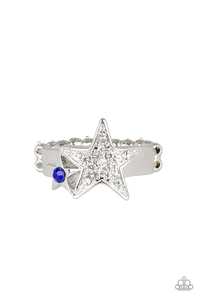 Paparazzi Accessories Star-Spangled Starlet - Blue Ring