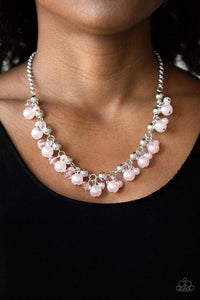 Paparazzi Accessories Duchess Royale - Pink Necklace & Earrings 