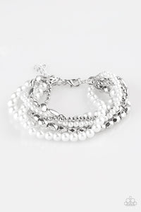 Paparazzi Accessories Metro Mix Up - White Bracelet