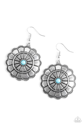 Paparazzi Accessories Im No Wallflower - Blue Earrings 