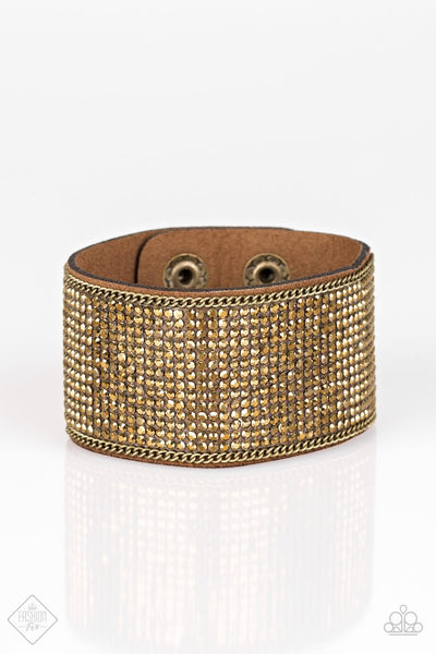 Paparazzi Accessories Glitter Gossip - Brass Bracelet 