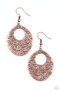 Paparazzi Accessories Follow The Flowers - Copper Earrings 