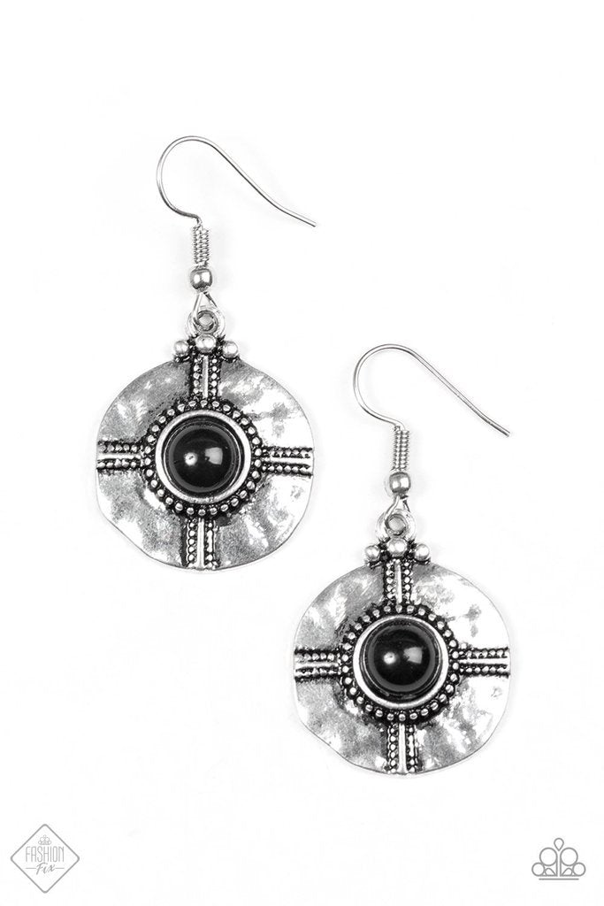 Paparazzi Accessories Southern Oasis - Black Earrings 