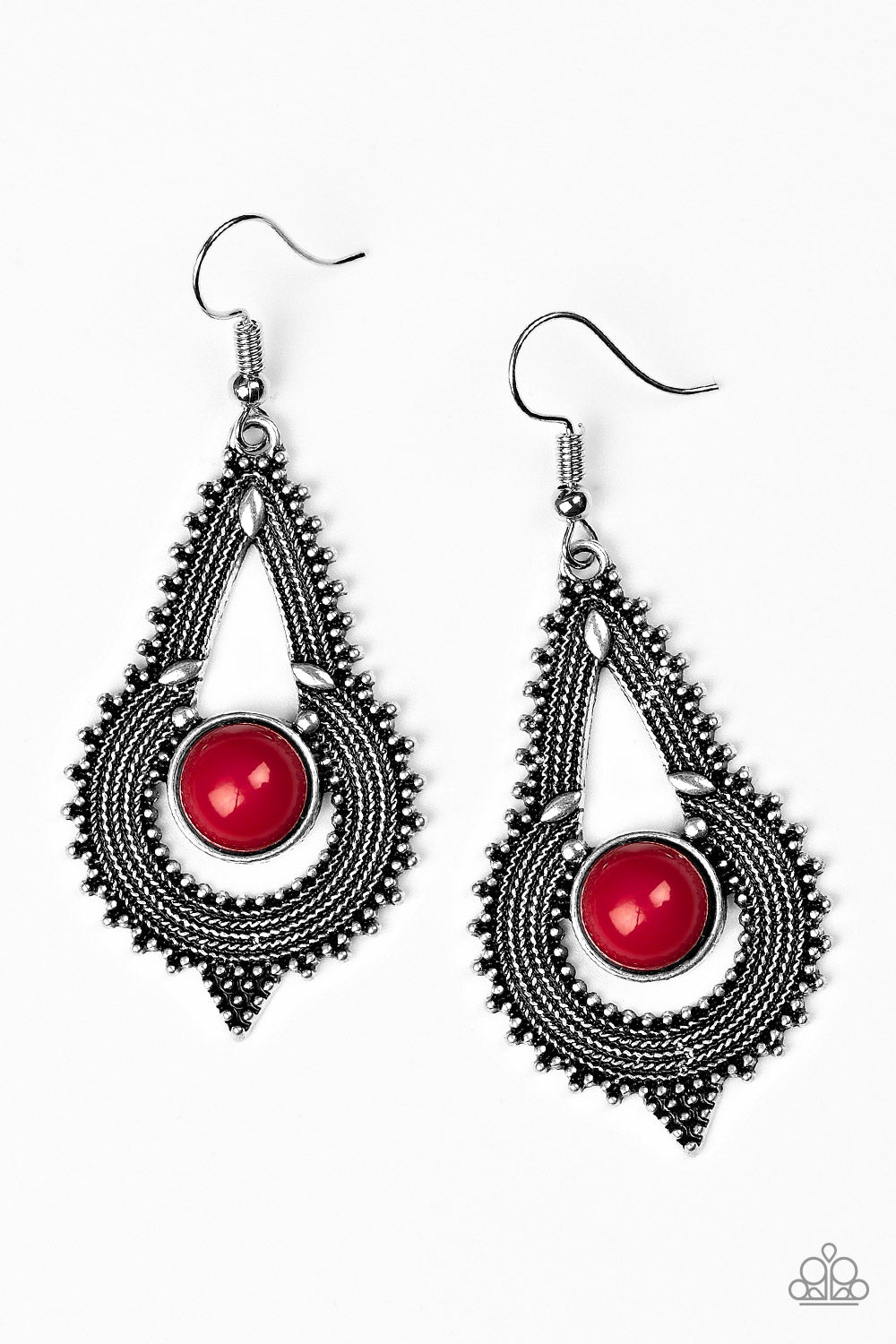 Paparazzi Accessories Zoomin Zumba - Red Earrings 