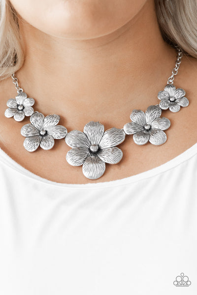 Paparazzi Accessories Secret Garden - Silver Necklace & Earrings 