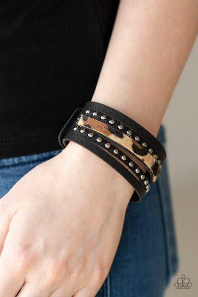 Paparazzi Accessories Born To Be WILDCAT - Brown Bracelet 