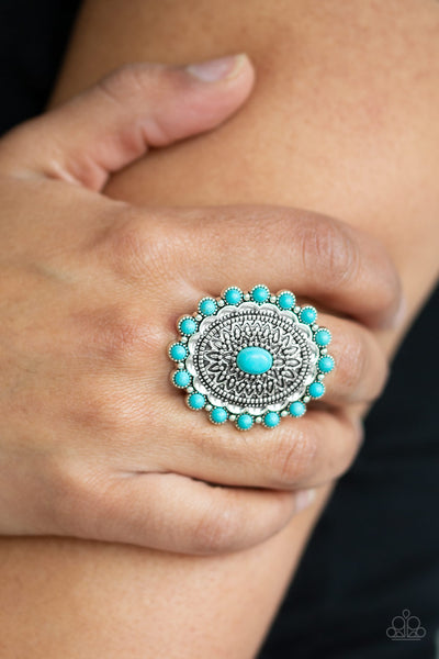 Paparazzi Accessories Mesa Mandala - Blue Ring