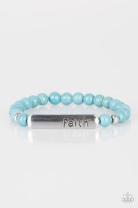 Paparazzi Accessories Fearless Faith - Blue Bracelet 