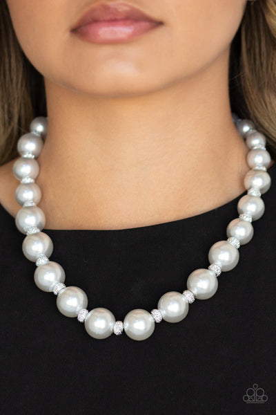 Paparazzi Accessories Uptown Heiress - Silver Necklace & Earrings 