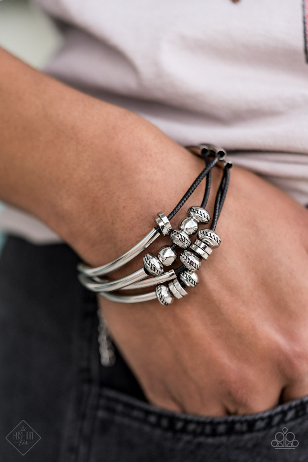 Paparazzi Accessories We Aim To Please - Black Bracelet 