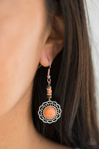 Paparazzi Accessories Desert Bliss - Orange Earrings 