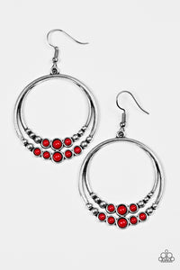 Paparazzi Accessories Spiraling Serenity - Red Earrings 