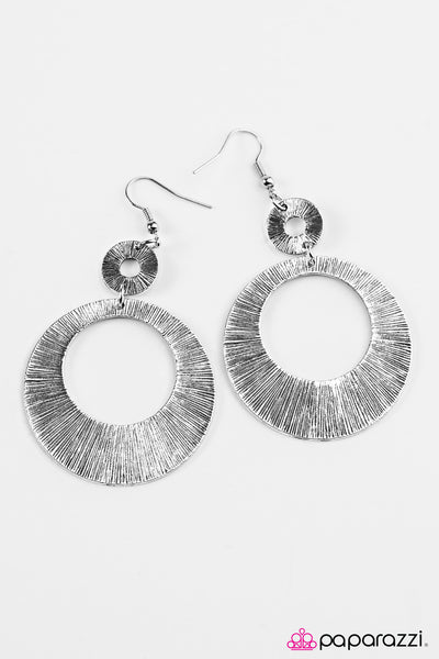 Paparazzi Accessories Winner Shimmer - Silver Earrings 