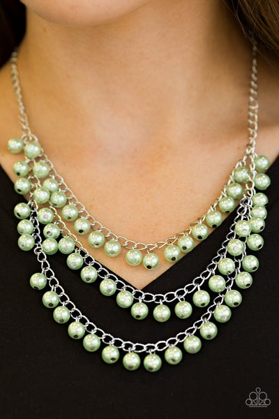 Paparazzi Accessories Chicly Classic - Green Necklace & Earrings 