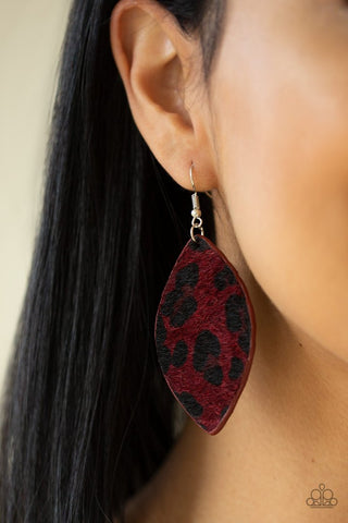 Paparazzi Accessories GRR-irl Power! Red Earrings 