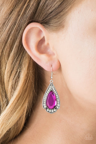 Paparazzi Accessories Superstar Stardom - Pink Earrings 