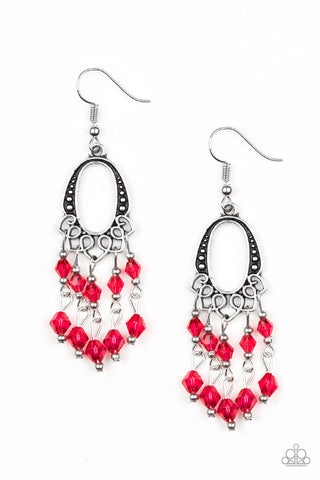 Paparazzi Accessories Not The Only Fish In The Sea - Red Earrings 