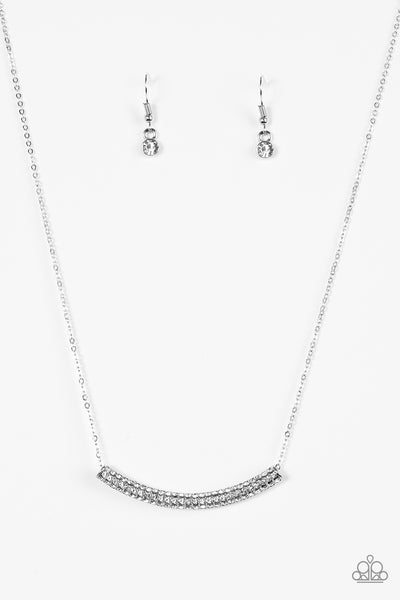 Paparazzi Accessories Metro Magnificence - White Necklace & Earrings 