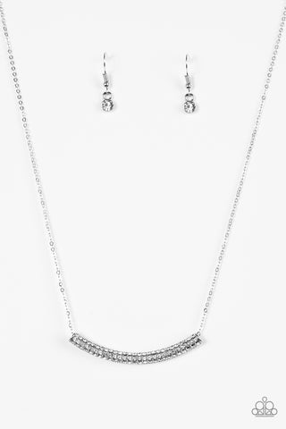 Paparazzi Accessories Metro Magnificence - White Necklace & Earrings 