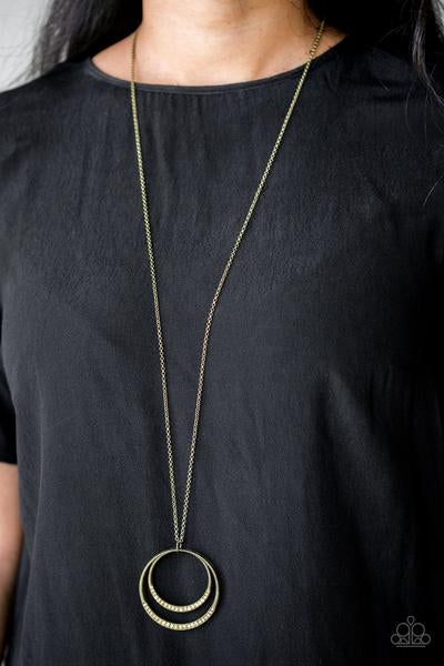 Paparazzi Accessories - Front and EPICENTER - Brass Necklace & Earrings 