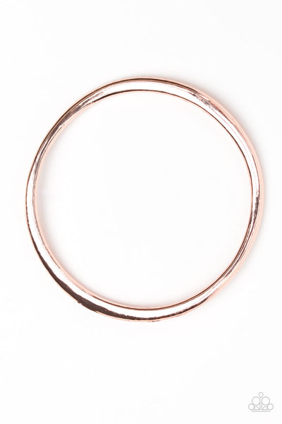 Paparazzi Accessories Awesomely Asymmetrical - Rose Gold Bracelet 