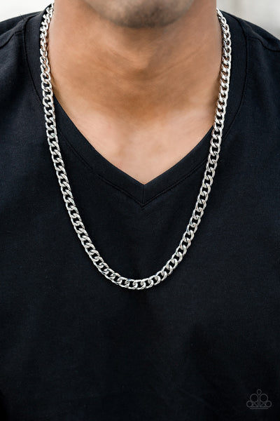 Paparazzi Accessories The Game CHAIN-ger Silver Necklace 