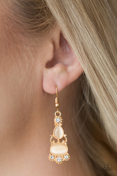 Paparazzi Accessories Push Your LUXE - Gold Earrings 