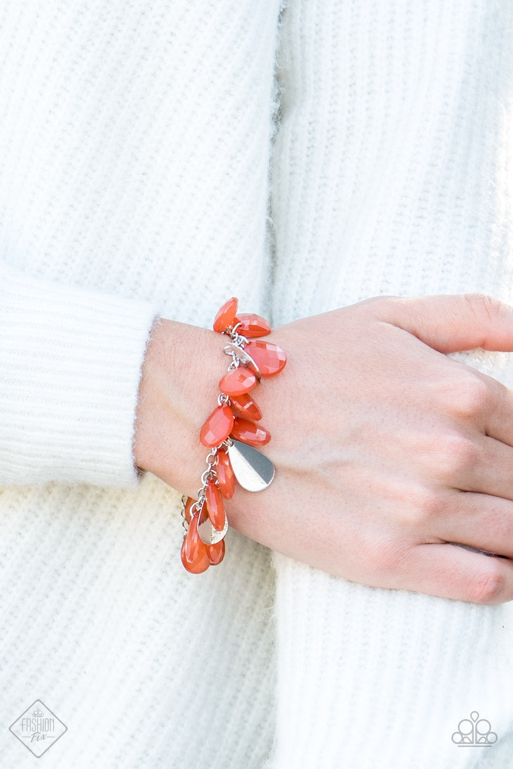 Paparazzi Accessories Fiesta Fiesta Orange Bracelet 