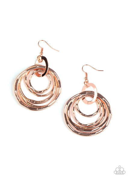 Paparazzi Accessories Ringing Radiance - Copper Earrings 