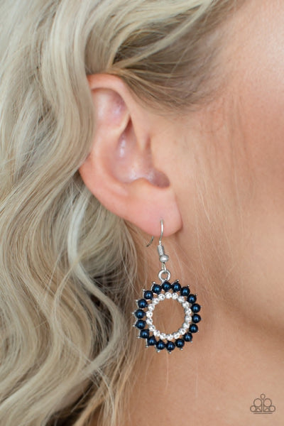 Paparazzi Accessories Wreathed In Radiance - Blue Earrings 