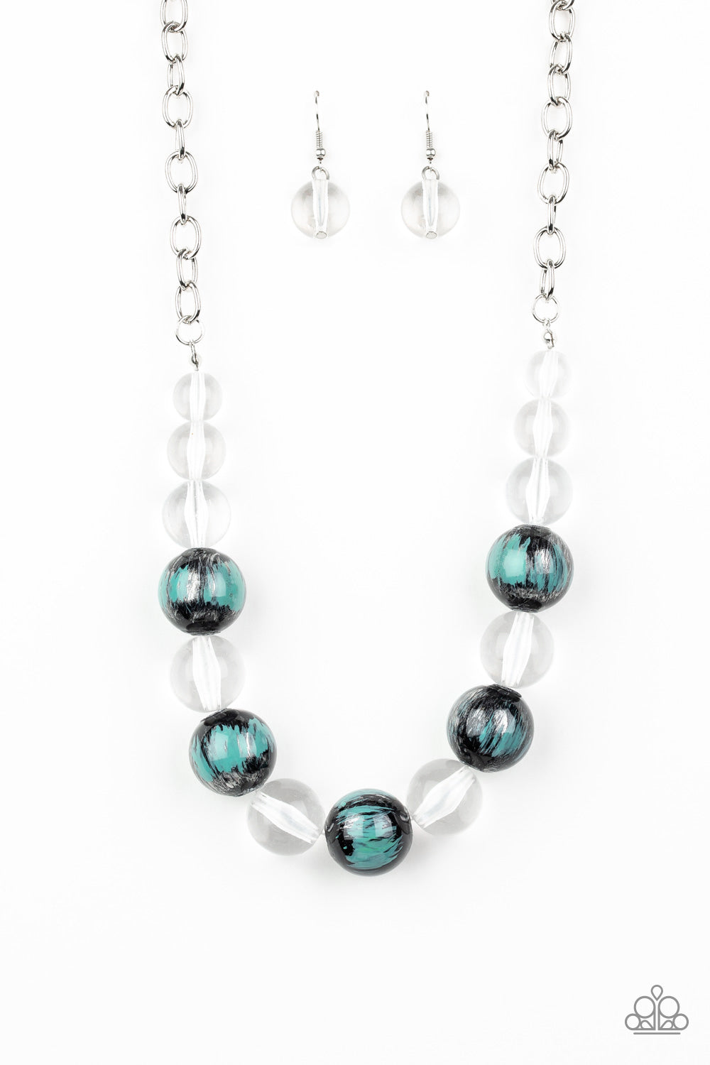 Paparazzi Accessories Torrid Tide - Blue Necklace & Earrings 