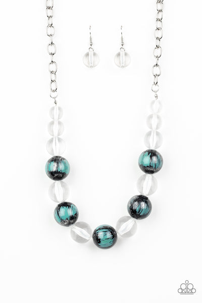 Paparazzi Accessories Torrid Tide - Blue Necklace & Earrings 