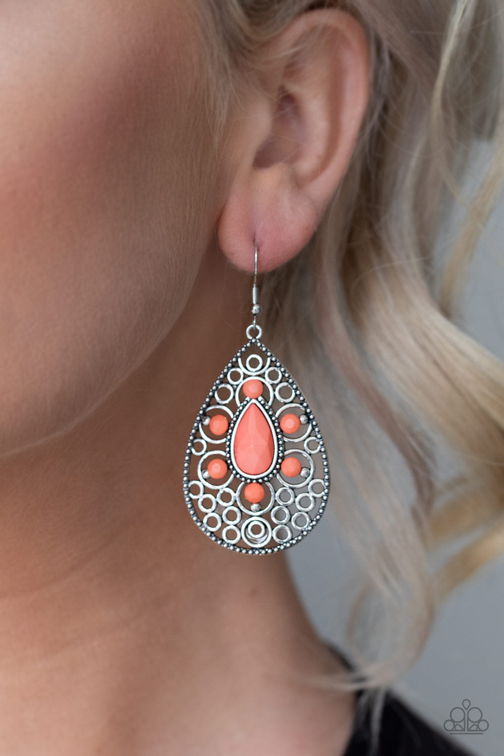 Paparazzi Accessories Modern Garden - Orange Earrings 