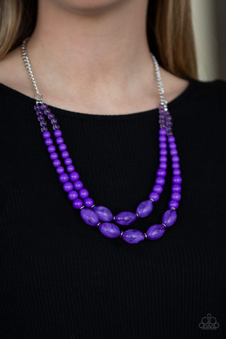 Paparazzi Accessories Sundae Shoppe - Purple Necklace & Earrings 