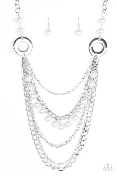 Paparazzi Necklace BELLES and Whistles - White