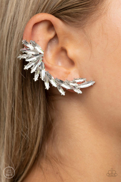 Paparazzi Accessories Because ICE Said So - White Earrings 