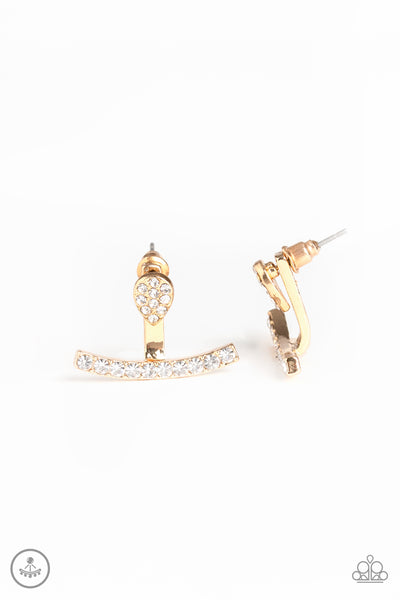 Paparazzi Accessories Glowing Glimmer - Gold Earrings 