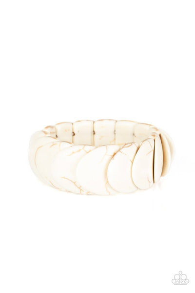 Paparazzi Accessories Nomadic Nature - White Bracelet 