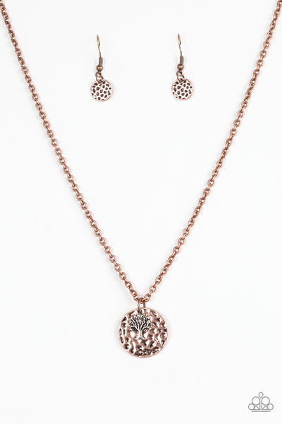 Paparazzi Accessories Live TREELY - Copper Necklace & Earrings 