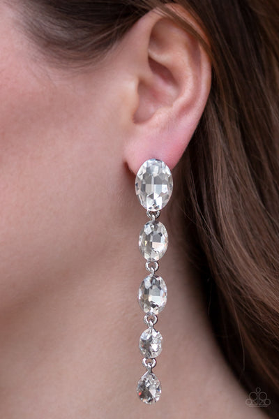 Paparazzi Accessories Red Carpet Radiance - White Earrings 