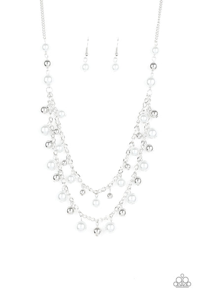 Paparazzi Accessories Fantastic Flair - Silver Necklace & Earrings 