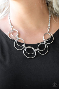 Paparazzi Accessories Urban Orbit - Silver Necklace & Earrings 