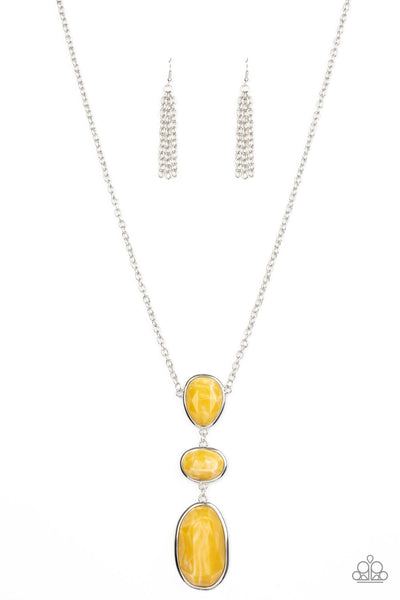 Paparazzi Accessories Making an Impact - Yellow Necklace & Earrings 