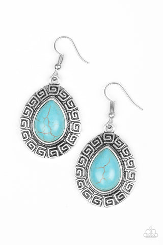 Paparazzi Accessories Tribal Tango - Blue Earrings 